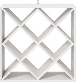 vidaXL Ράφι Κρασιού 2 pcs Λευκό 62 x 25 x 62 cm Στερεά ξυλεία πεύκου