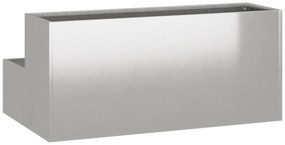 vidaXL Γλάστρα Κήπου Δύο Επιπέδων 100x60x45 εκ Ανοξείδωτο Ατσάλι