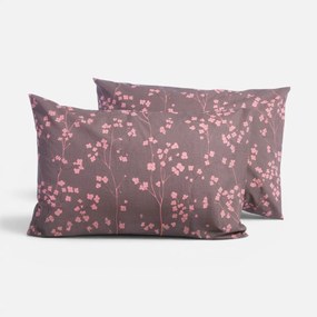 Μαξιλαροθήκη (52x72) Nef-Nef Homeware Floriva Brown