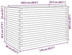 ΖΑΡΝΤΙΝΙΕΡΑ ΚΗΠΟΥ 110X60X68,5 ΕΚ. ΑΠΟ ΜΑΣΙΦ ΞΥΛΟ ΨΕΥΔΟΤΣΟΥΓΚΑΣ 3282507