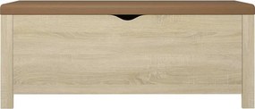 vidaXL Κουτί Αποθήκευσης Sonoma Δρυς 105x40x45εκ Επεξ. Ξύλο+ Μαξιλάρι