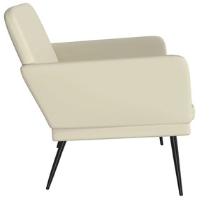 vidaXL Πάγκος Κρεμ 107x80x81 εκ. από Συνθετικό Δέρμα