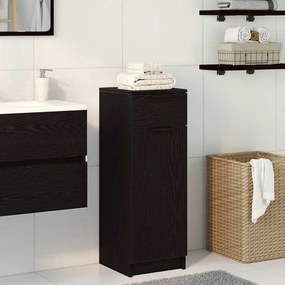 vidaXL Ντουλάπι Μπάνιου Μαύρη δρυς 32 x 34 x 90 εκ Επεξεργασμένο ξύλο