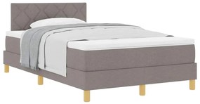 vidaXL Κρεβάτι box spring με στρώμα Taupe 120 x 200 cm ύφασμα