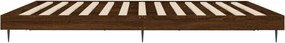 vidaXL Πλαίσιο Κρεβατιού Χωρ. Στρώμα Καφέ Δρυς 200x200 εκ Επεξ. Ξύλο