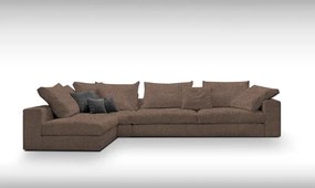 Γωνιακός καναπές Loft-Προσαρμόσιμη-295φ 165β εκ.-Σοκολατί