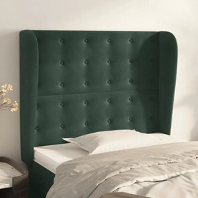 vidaXL Κεφαλάρι με Πτερύγια Πράσινο 83x23x118/128 εκ. Βελούδινο