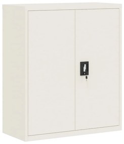 vidaXL Αρχειοθήκη Λευκή 90 x 40 x 105 εκ. από Ατσάλι