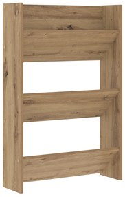 vidaXL Ντουλάπες παπουτσιών τοίχου artisan δρυς 60 x 18 x 60 εκ