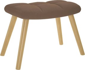vidaXL Πολυθρόνα Relax Καφέ Υφασμάτινη με Υποπόδιο