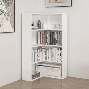 Βιβλιοθήκη Λευκό AGUN 60x20x118