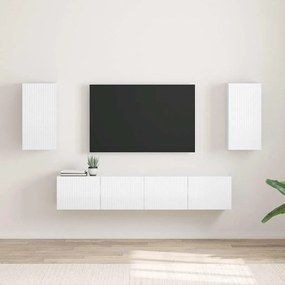 vidaXL Ντουλάπι Τηλεόρασης Τοίχου 2 pcs Λαμπερό Λευκό 30 x 31 x 60 εκ