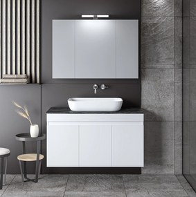ΣΕΤ ΕΠΙΠΛΟΥ OMEGA TOP 100cm χρ.WHITE/GREY 9SOMT100GLG 9SOMT100GLG