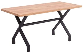 Τραπέζι Lana HM18221.04 140x70x72,5cm Natural Μελαμίνη,Μέταλλο