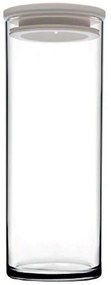 Βάζο Αποθήκευσης Breakfast Club SP43756G2W 23,4cm 1230ml Clear-White Espiel Plastic, Glass