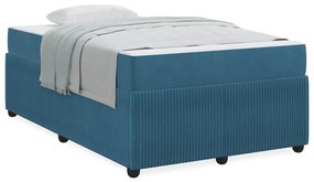 vidaXL Σκελετός κρεβατιού με στρώμα Άλλο Μπλε 120 x 200 cm Βελούδο