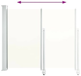 vidaXL Σκίαστρο Πλαϊνό Συρόμενο Βεράντας Κρεμ 120 x 300 εκ.