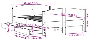 ΣΚΕΛΕΤΟΣ ΚΡΕΒ. ΧΩΡΙΣ ΣΤΡΩΜΑ ΚΑΦΕ ΚΕΡΙΟΥ 150X200 ΕΚ ΜΑΣΙΦ ΠΕΥΚΟ 3301787