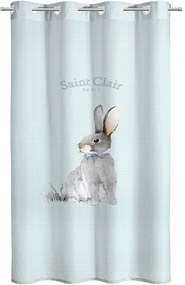 Κουρτίνα Παιδική Soft-Touch Lapin Blue Saint Clair 160x240 cm 160x240cm Πολυέστερ