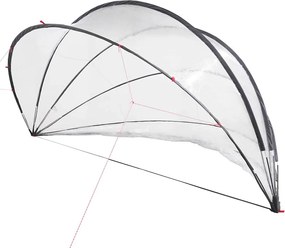 vidaXL Θόλος πισίνας Διαφανές 430 x 430 x 210 εκ. PVC