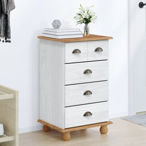 vidaXL Κουτί Με Συρτάρια 'ASKIM' Λευκό 45.8x40x79 cm Στερεό Ξύλο Πεύκου