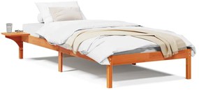 vidaXL Πλαίσιο κρεβατιού με κομοδίνα Καφέ 100 x 200 cm Καφέ κεριού