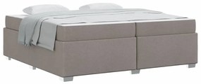 vidaXL Σκελετός Κρεβατιού Taupe 200 x 200 cm ύφασμα