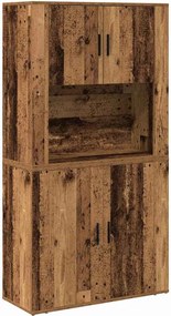 vidaXL Highboard Παλιό ξύλο 80 x 33 x 150 εκ Επεξεργασμένο ξύλο