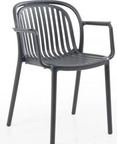 Πολυθρόνα Choho pp σε μαύρη απόχρωση 57x50x77