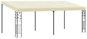 vidaXL Κιόσκι Επιτοίχιο Κρεμ 6 x 3 x 2,5 μ.