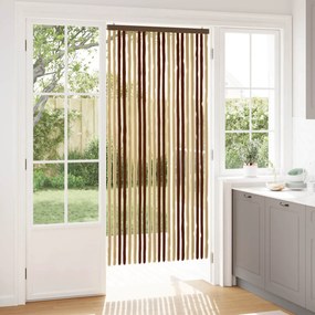vidaXL Κουρτίνα εντόμων Chenille Καφέ και μπεζ 90 x 200 cm 100% PP
