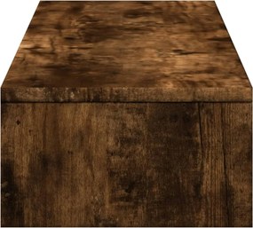 vidaXL Βάση Οθόνης με Συρτάρια Καπνιστή Δρυς 100x27x15εκ Επεξεργ. Ξύλο