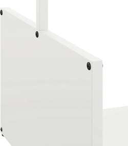 vidaXL Ράφι Καυσόξυλων Λευκό 40x40x40 εκ. Χάλυβας ψυχρής έλασης