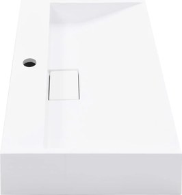 vidaXL Νιπτήρας Λευκός 60x38x11 εκ. Συνθετικός από Τεχνητό Μάρμαρο