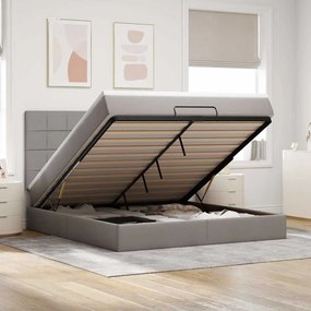 Οθωμανικό κρεβάτι με στρώμα Taupe 180x200cm ύφασμα 3313179