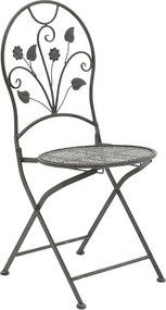 Τραπεζαρία Abriel σετ 3τεμ μέταλλο ανθρακί antique