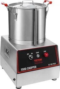 VEVOR Food Processor Vegetable Chopper 1400W 16 Quart Stainless Steel Blender