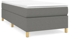 vidaXL Σκελετός Κρεβατιού Χωρίς Στρώμα Σκ. Γκρι 90x190 εκ. Υφασμάτινο