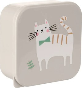 Φαγητοδοχεία (Σετ 4τμχ) Kikka Boo Kitty Cat Grey