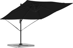 vidaXL Ρώμη Ομπρέλα Μαύρο 286 x 284 x 265 εκ Αλουμίνιο και Πολυεστέρας
