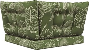 vidaXL Μαξιλάρι Καναπέ Εξωτερικού Χώρου 3 pcs Σχέδιο Φύλλου