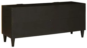 vidaXL Ντουλάπι TV Μαύρο και Χρυσό 105 x 33 x 46 εκ Μασίφ ξύλο μάνγκο