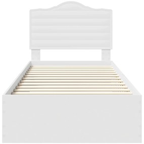 vidaXL Σκελετός Κρεβατιού Λευκό 90 x 190 cm Επεξεργασμένο ξύλο