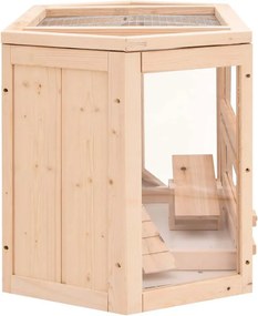 vidaXL Κλουβί Χάμστερ 80 x 40 x 43 εκ. από Μασίφ Ξύλο Ελάτης
