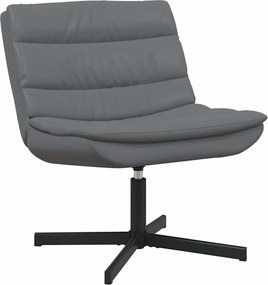 vidaXL Περιστρεφόμενη καρέκλα Γκρι 63 x 75 x 76 εκ Τεχνητό Δέρμα