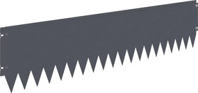 vidaXL Περίγραμμα γκαζόν 10 τμχ. 103 x 25 εκ Steel Ανθρακί