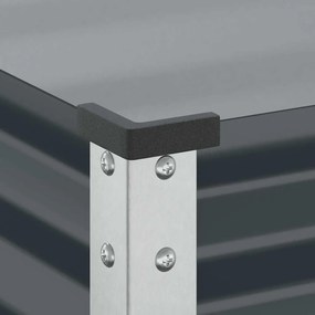 vidaXL Γλάστρα Κήπου Ανθρακί 45x45x88 εκ. Ατσάλινη