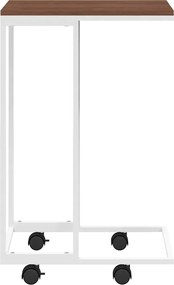 vidaXL Βοηθητικό Τραπέζι με Ρόδες Λευκό 40x30x63,5 εκ. Επεξεργ. Ξύλο