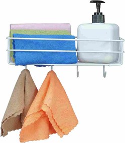 Επιτοίχιο Μεταλλικό Ράφι 28x10x11cm Άσπρο ή Μαύρο - Άσπρο