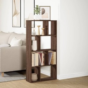 vidaXL Βιβλιοθήκη Καφέ Δρυς 60x20x120,5 εκ. από Επεξεργασμένο Ξύλο